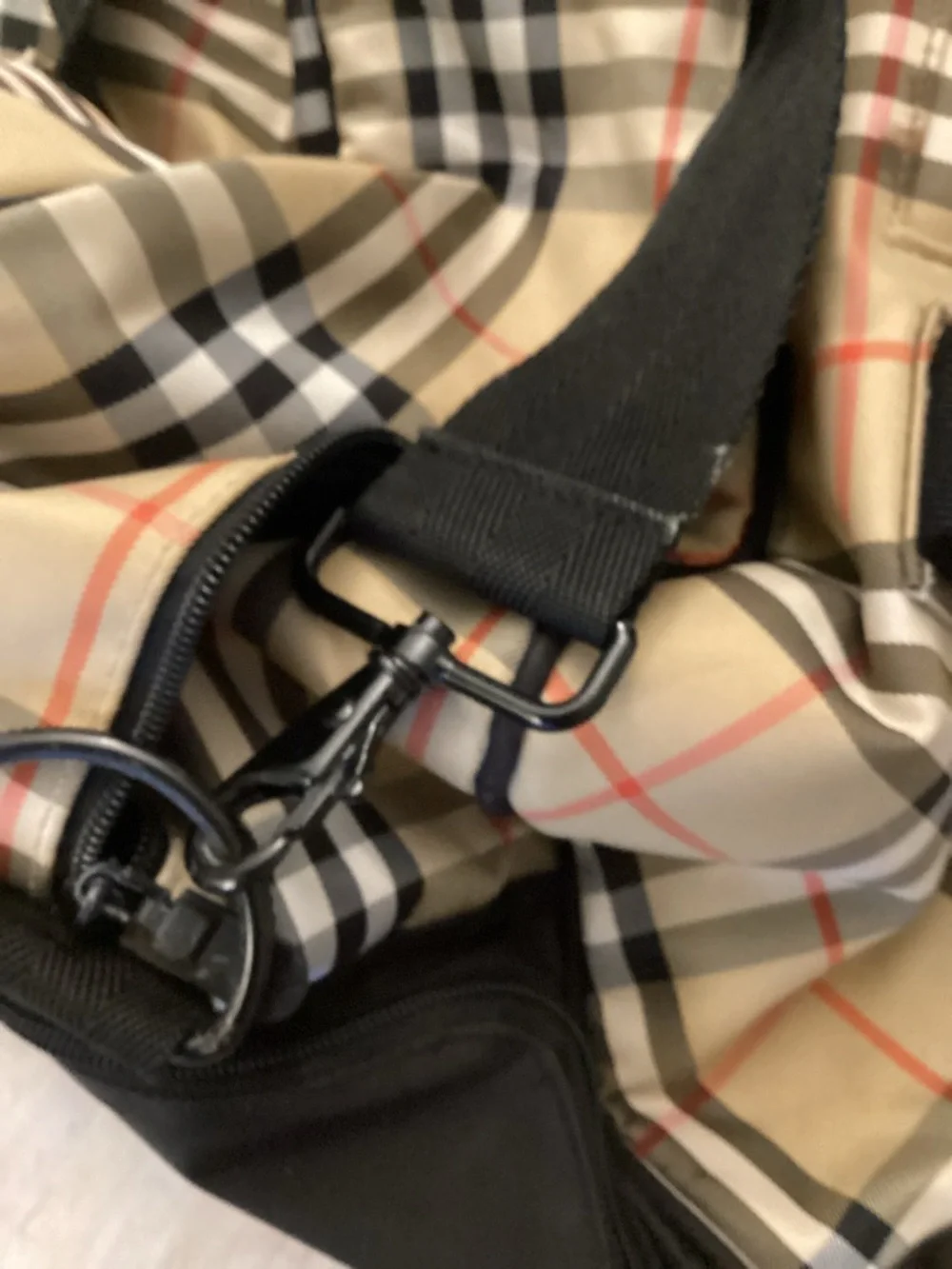 Burberry Golf Canvas Nova Check Duffle  Bag FLAWED - Picture 12 of 16